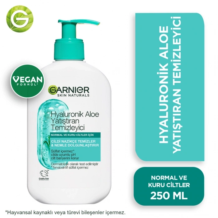 Garnier Hyaluronik Aloe Nemlendiren ve Yatıştıran Temizleyici 250 ml