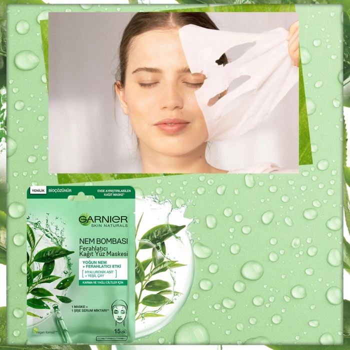 Garnier Nem Bombası Ferahlatıcı Kağıt Maske 28 gr