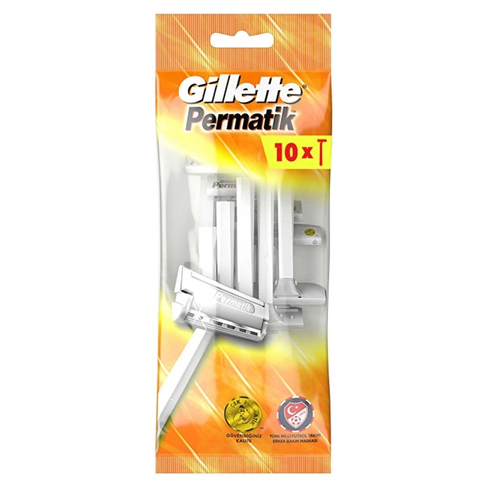 Gillette Permatik 1 Kullan-At Tıraş Bıçağı 10lu Paket