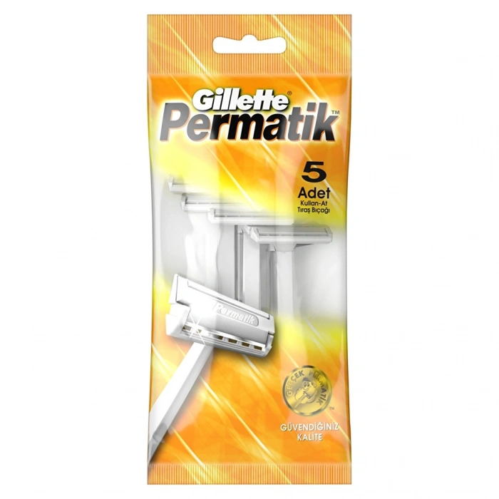 Gillette Permatik 1 Kullan-At Tıraş Bıçağı 5li Paket