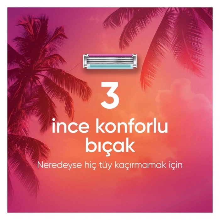Gillette Simply Venus 3 Miami Tıraş Makinesi Gövdesi + 4 Bıçak