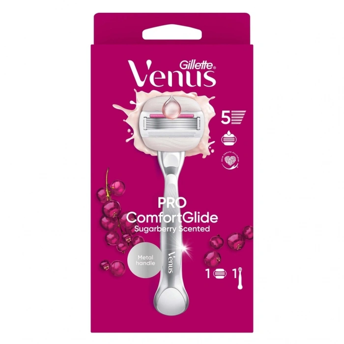 Gillette Venus Comfort Glide Sugarberry Tıraş Makinesi + 1 Adet Başlık