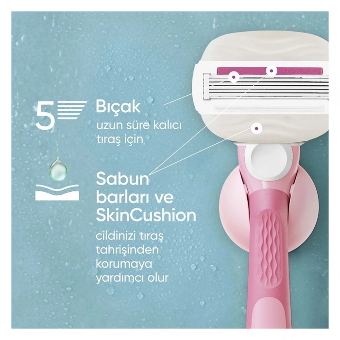 Gillette Venus ComfortGlide Sugarberry Kokulu Miami Kadın 5 Bıçaklı Tıraş Makinesi