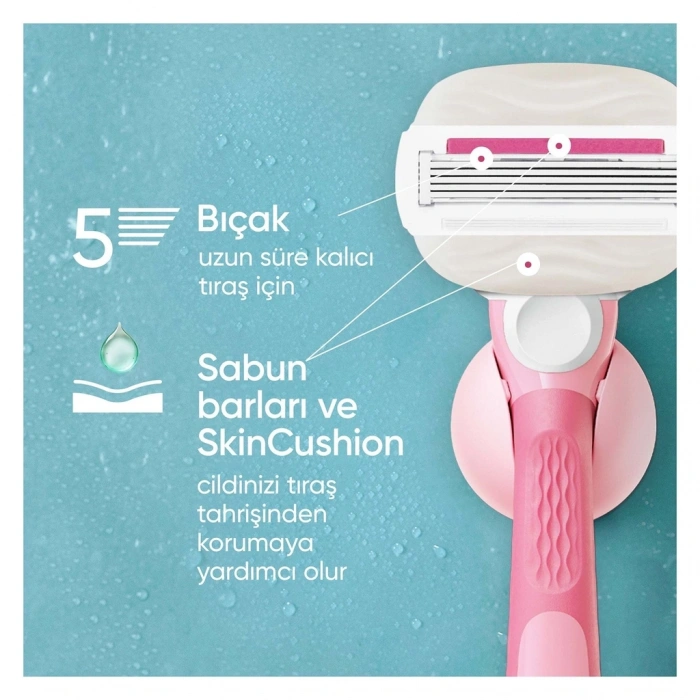 Gillette Venus ComfortGlide Sugarberry Kokulu Miami Kadın Tıraş Makinesi (3 Yedek Başlık)