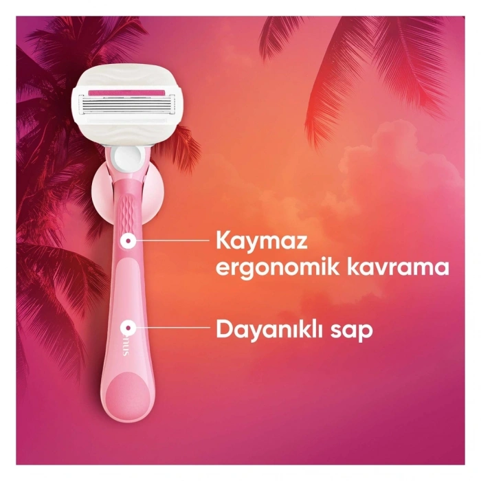 Gillette Venus ComfortGlide Sugarberry Kokulu Miami Kadın Tıraş Makinesi (3 Yedek Başlık)
