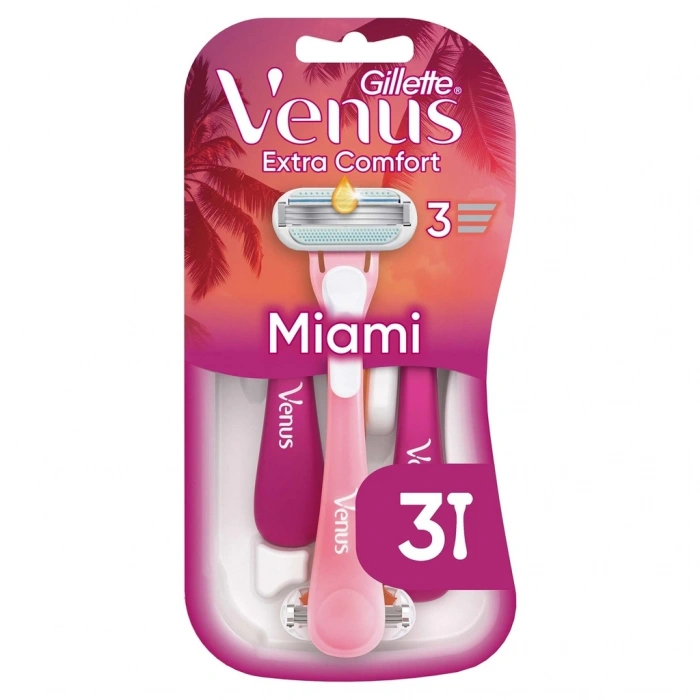 Gillette Venus Smooth Miami Kadın Tıraş Bıçakları 3lü Kadın Kullan At Tıraş Bıçakları