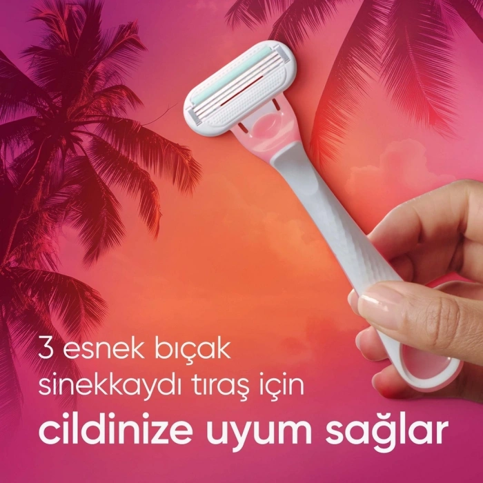 Gillette Venus Smooth Miami Kadın Tıraş Bıçakları 3lü Kadın Kullan At Tıraş Bıçakları