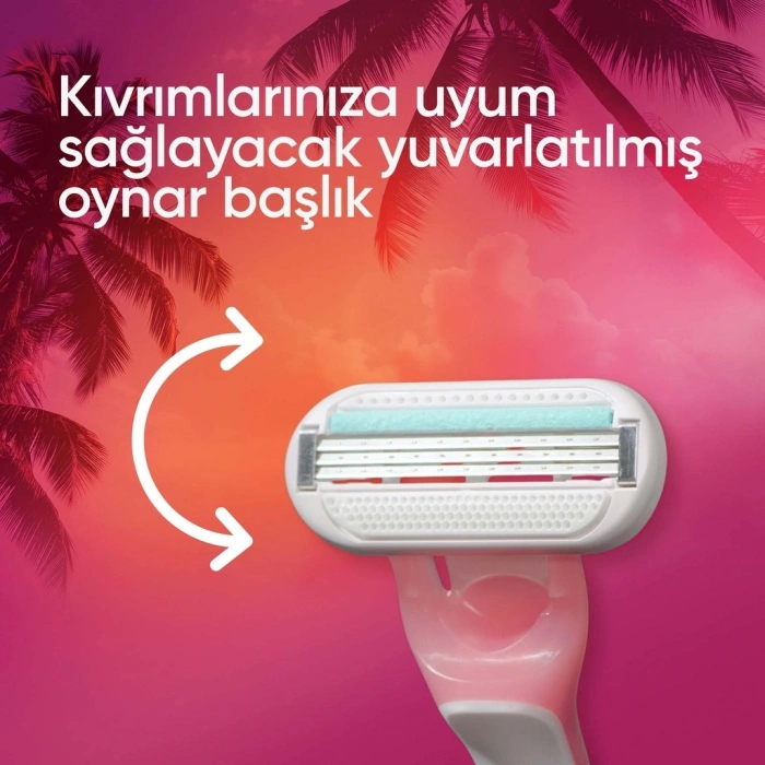 Gillette Venus Smooth Miami Kadın Tıraş Bıçakları 3lü Kadın Kullan At Tıraş Bıçakları