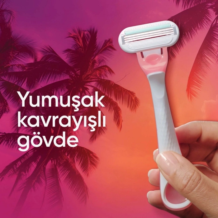 Gillette Venus Smooth Miami Kadın Tıraş Bıçakları 3lü Kadın Kullan At Tıraş Bıçakları