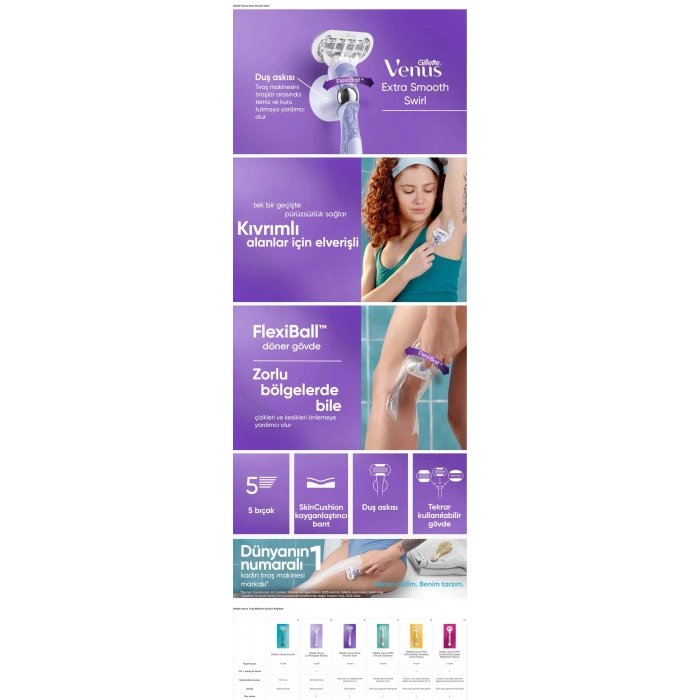 Gillette Venus Swirl Flexiball Kadın Tıraş Makinesi