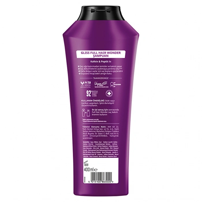 Gliss Full Hair Wonder Şampuan 400 ml