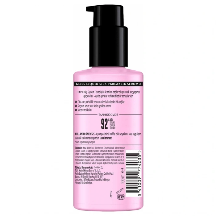 Gliss Liquid Silk Parlaklık Veren Saç Serumu 100 ml