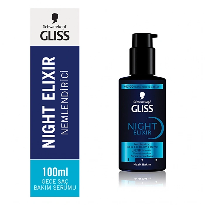 Gliss Night Elixir Nemlendirici Gece Saç Bakım Serumu 100 ml
