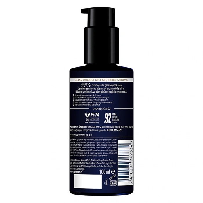 Gliss Night Elixir Onarıcı Gece Saç Bakım Serumu 100 ml