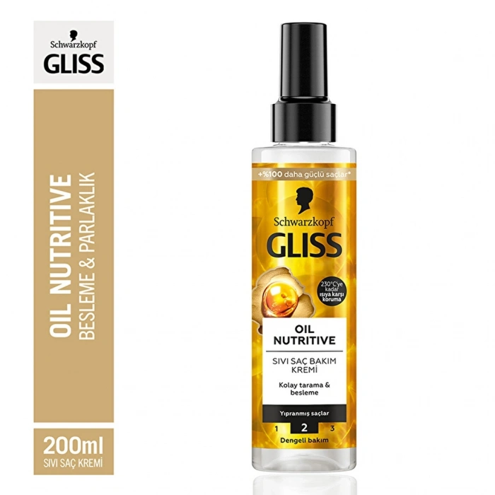 Gliss Oil Nutritive Sıvı Saç Bakım Kremi 200 ml