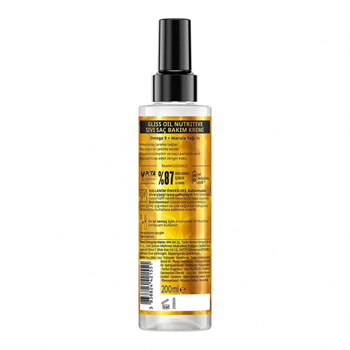 Gliss Oil Nutritive Sıvı Saç Bakım Kremi 200 ml