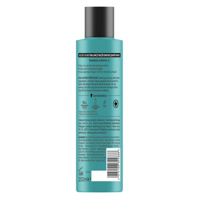Gliss Scalp Balance Nazik Bakım Şampuanı 200 ml
