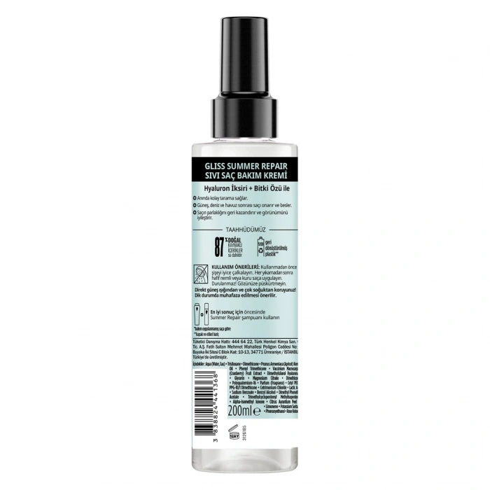 Gliss Summer Repair Sıvı Saç Kremi 200 ml