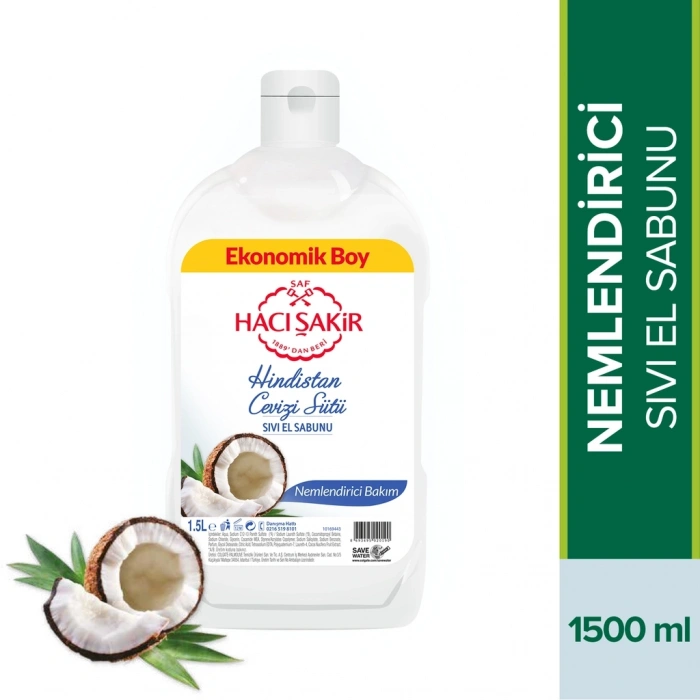 Hacı Şakir Hindistan Cevizi Sıvı Sabun 1500 ml