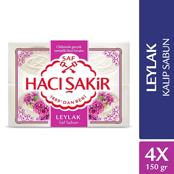 Hacı Şakir Kalıp Sabun Leylak 150 gr x 4
