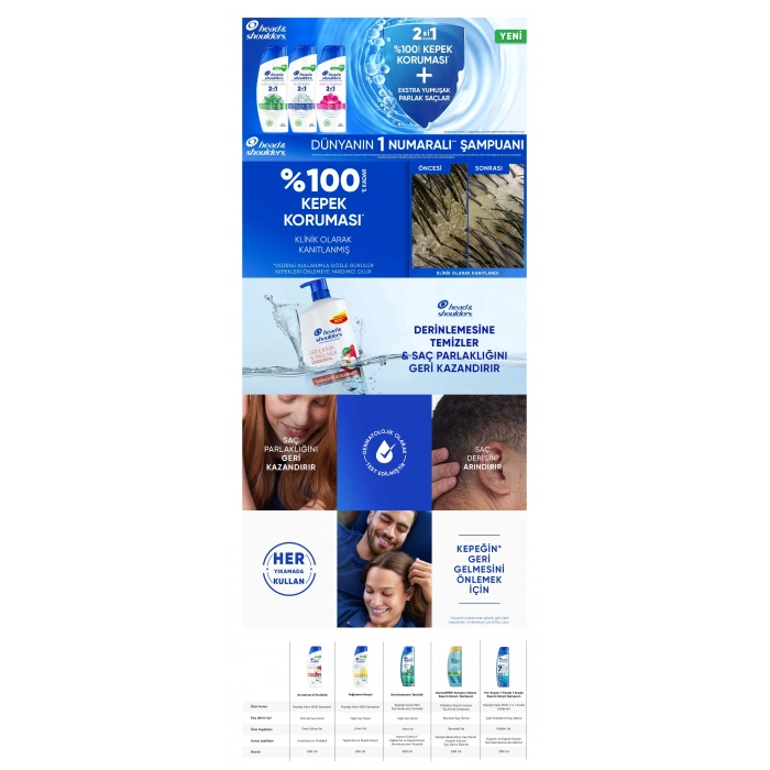 Head & Shoulders 2si 1 Arada İpeksi Yumuşaklık Kepek Karşıtı Şampuan 300 ml