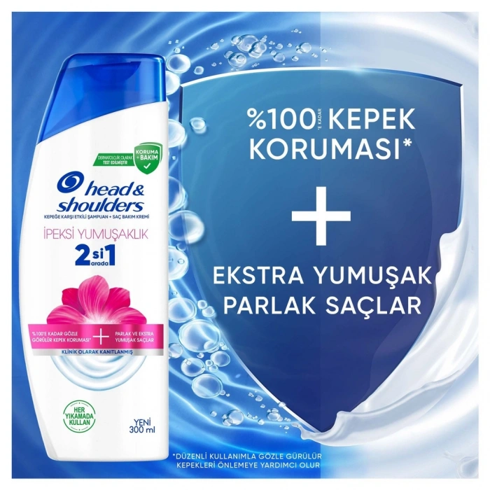 Head & Shoulders 2si 1 Arada İpeksi Yumuşaklık Kepek Karşıtı Şampuan 300 ml