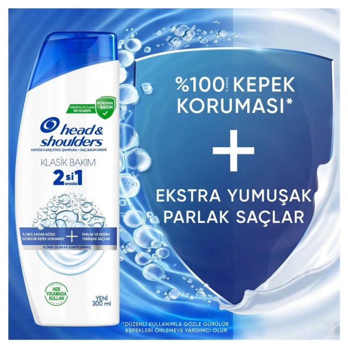 Head & Shoulders 2si 1 Arada Klasik Bakım Kepek Karşıtı Şampuan 300 ml