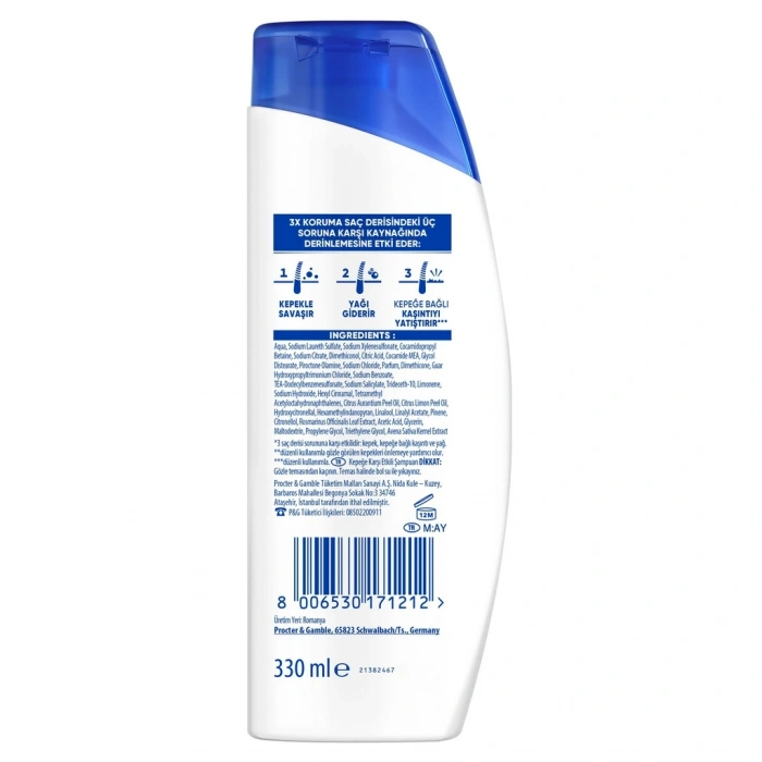 Head & Shoulders Biberiye Özlü Gür ve Güçlü Saçlar Kepeğe Karşı Etkili Şampuan 330 ml