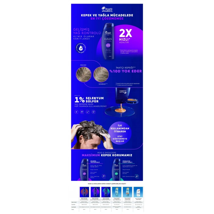 Head & Shoulders Clinical Strength Advanced Oil Control Yağ Dengeleyici Şampuan 400 ml
