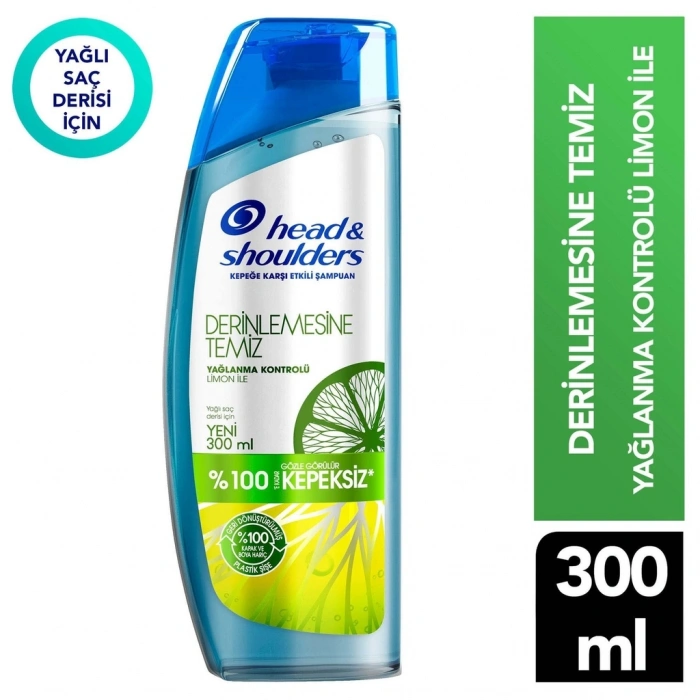 Head & Shoulders Derinlemesine Temiz Yağlanma Kontrolü Kepeğe Karşı Etkili Şampuan 300 ml