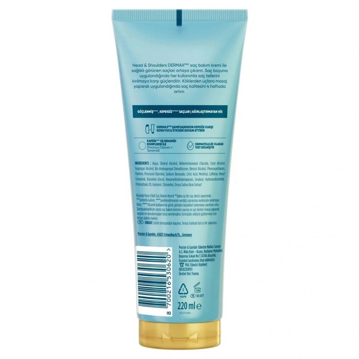 Head & Shoulders Dermaxpro Scalp Revitalizer Saç Dökülme Karşıtı Saç Kremi 220 ml