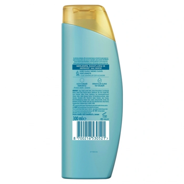 Head & Shoulders DermaXPro Yatıştırıcı Kepek Karşıtı Şampuan Aloe Vera Özü ve Seramid İle 300 ml