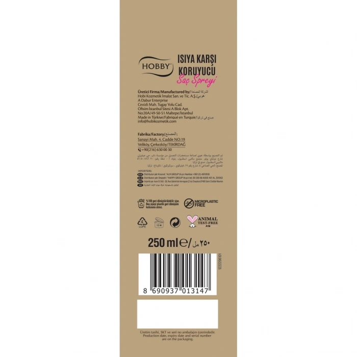 Hobby Isıya Karşı Koruyucu Saç Spreyi 250 ml
