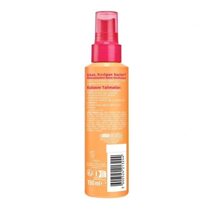 Loreal Paris Elseve Dream Long 230 Derece Isıya Karşı Koruyucu & Pürüzsüzleştirici Sprey Serum 150 ml