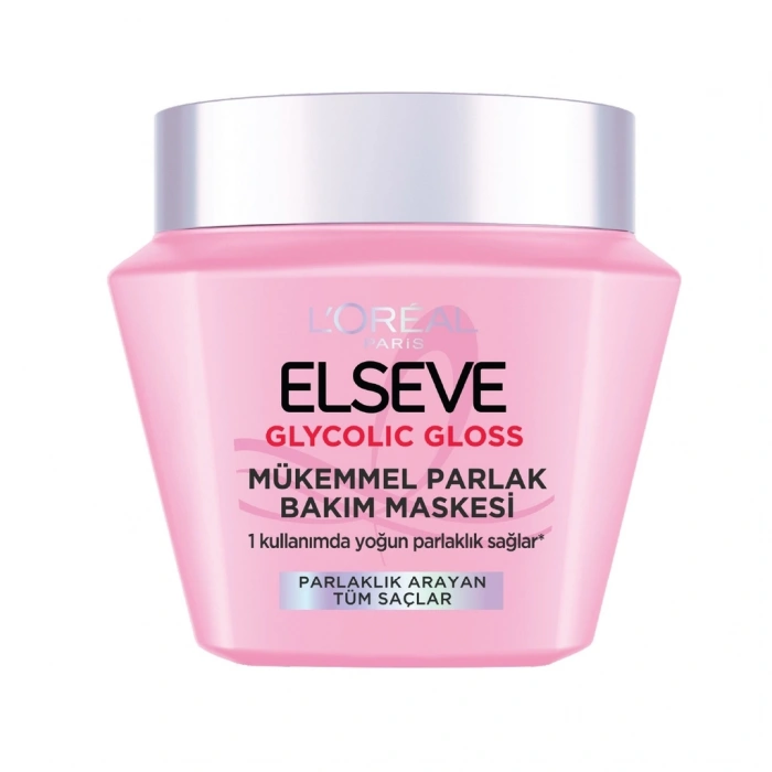 Loreal Paris Elseve Glycolic Gloss Mükemmel Parlaklık Veren Saç Bakım Maskesi 300 ml