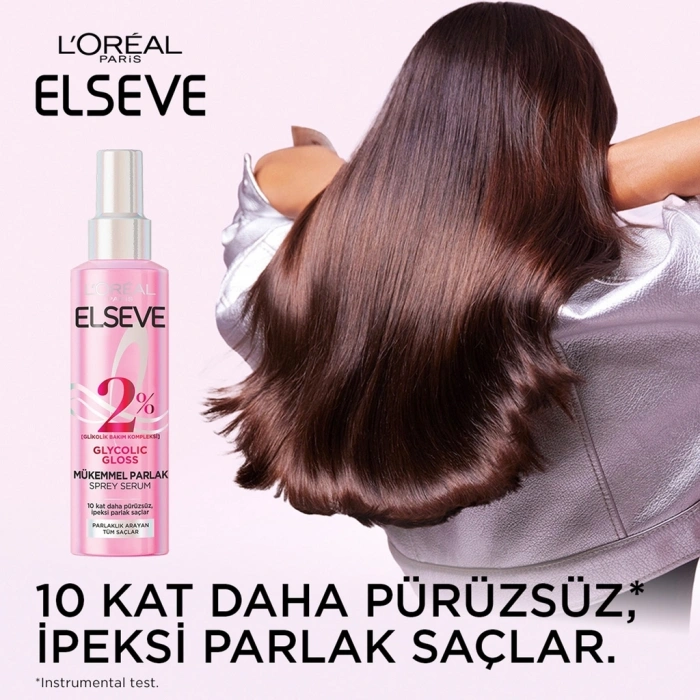 Loreal Paris Elseve Glycolic Gloss Mükemmel Parlaklık Veren Saç Bakım Sprey Serumu 150 ml