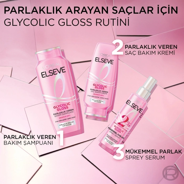 Loreal Paris Elseve Glycolic Gloss Parlaklık Veren Bakım Şampuanı 300 ml
