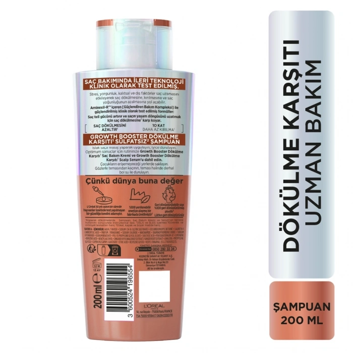 Loreal Paris Elseve Growth Booster Dökülme Karşıtı Şampuan 200 ml
