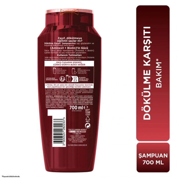 Loreal Paris Elseve Komple Direnç Dökülme Karşıtı Bakım Şampuanı 700 ml