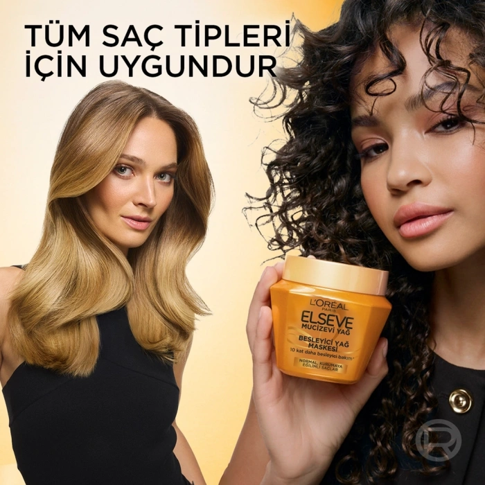 Loreal Paris Elseve Mucizevi Yağ Besleyici Saç Bakım Maskesi 300 ml