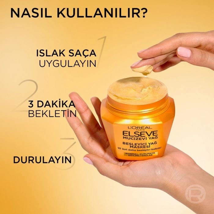 Loreal Paris Elseve Mucizevi Yağ Besleyici Saç Bakım Maskesi 300 ml