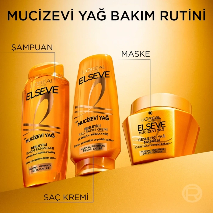 Loreal Paris Elseve Mucizevi Yağ Besleyici Saç Bakım Maskesi 300 ml