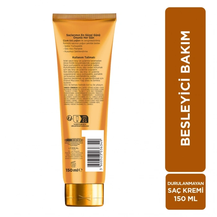 Loreal Paris Elseve Mucizevi Yağ Saç Güzelleştirici Krem 150 ml (Her Saç Tipi)