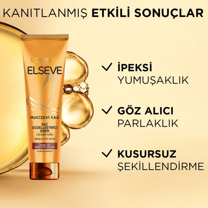 Loreal Paris Elseve Mucizevi Yağ Saç Güzelleştirici Krem 150 ml (Kuru ve Sert Saçlar)