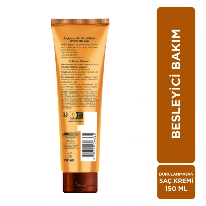 Loreal Paris Elseve Mucizevi Yağ Saç Güzelleştirici Krem 150 ml (Kuru ve Sert Saçlar)