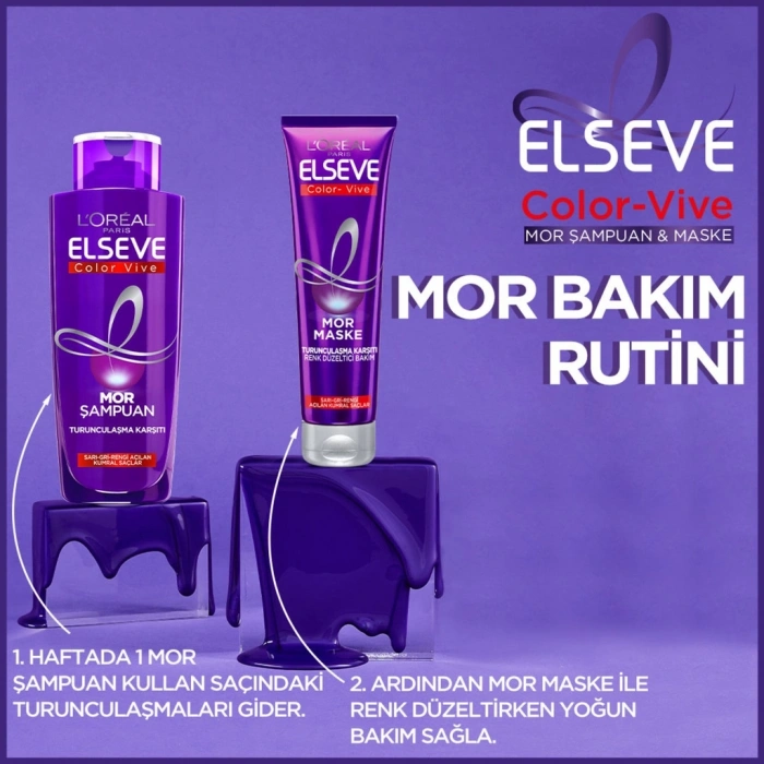Loreal Paris Elseve Turunculaşma Karşıtı Mor Şampuan 200 ml