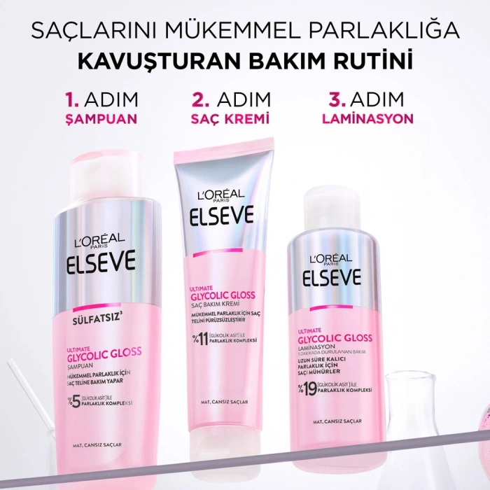 Loreal Paris Elseve Ultimate Glycolic Gloss Mükemmel Parlaklık İçin Bakım Yapan Şampuan 200 ml