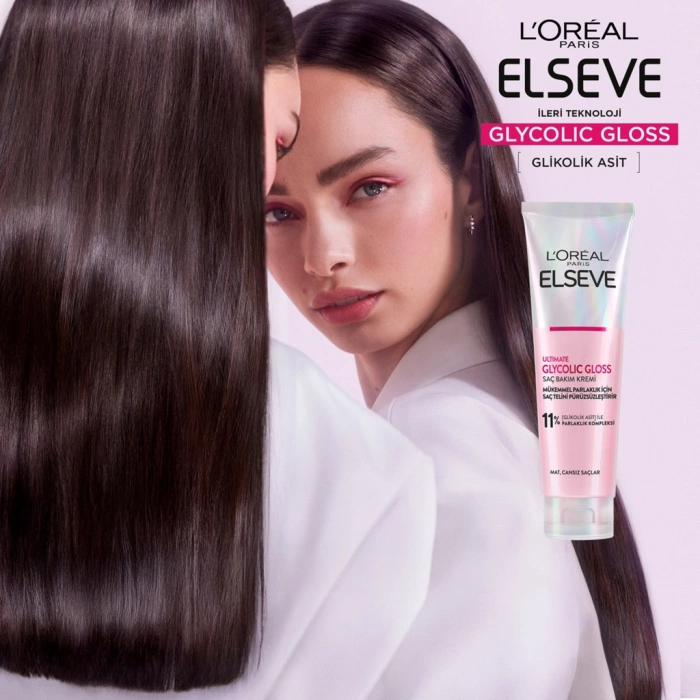 Loreal Paris Elseve Ultimate Glycolic Gloss Mükemmel Parlaklık İçin Pürüzsüzleştirici Saç Kremi 150
