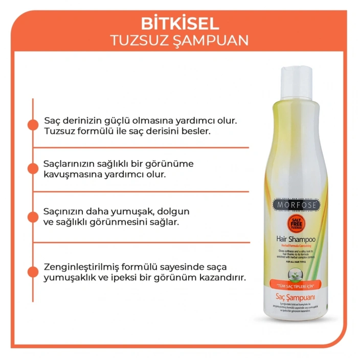 Morfose Bitkisel Tuzsuz Saç Şampuanı 500 ml