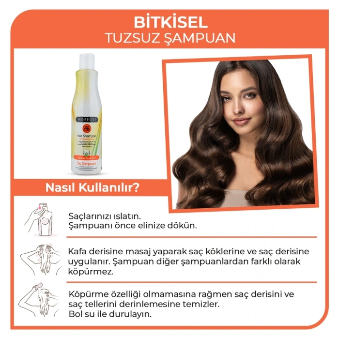 Morfose Bitkisel Tuzsuz Saç Şampuanı 500 ml